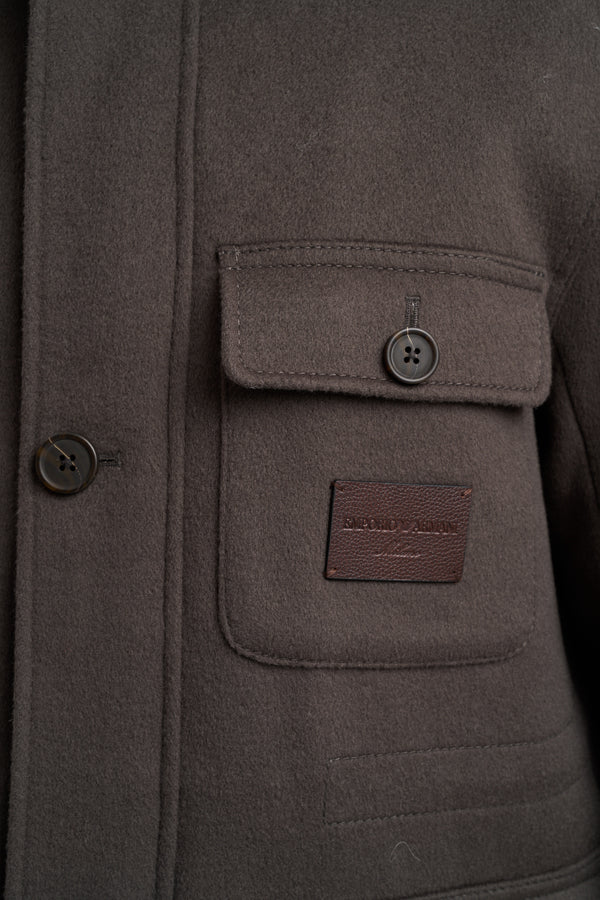 Hooded blouson in wool cloth - 5