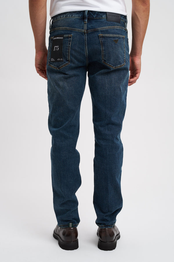 Jeans J75 slim fit in denim stretch delavé - 4
