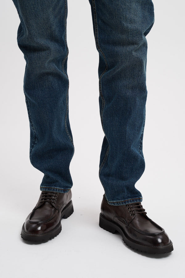 Jeans J75 slim fit in denim stretch delavé - 7