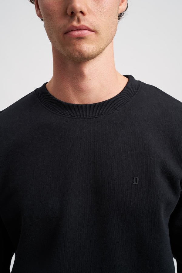 Regular crew neck cotton sweatshirt - 1