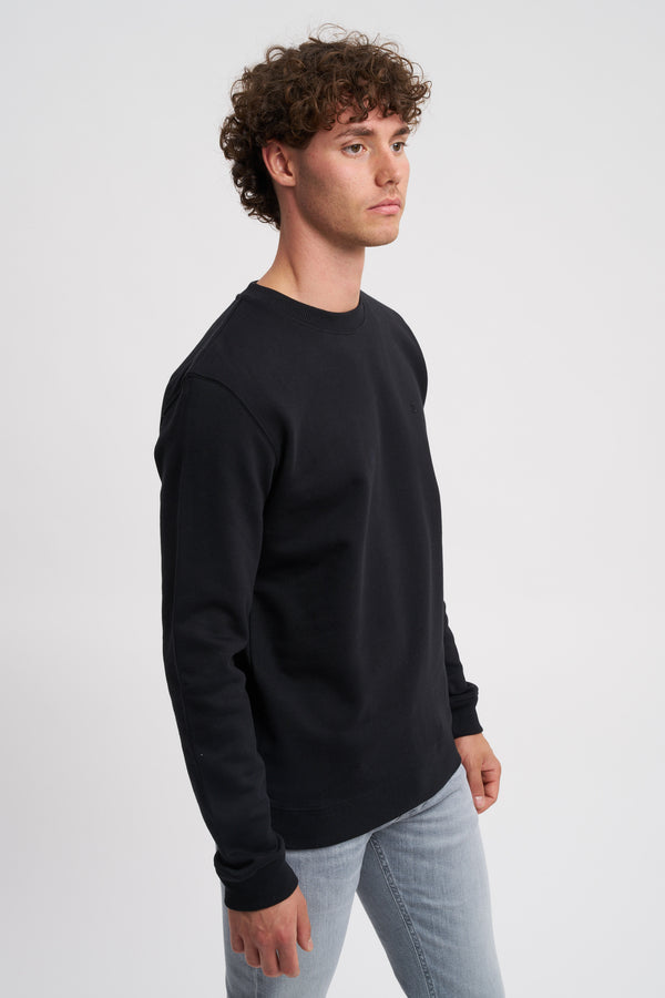 Regular crew neck cotton sweatshirt - 2
