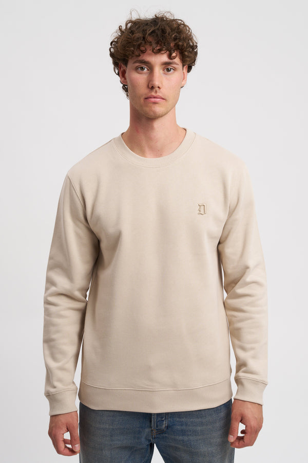 Felpa girocollo con logo ricamato - 3