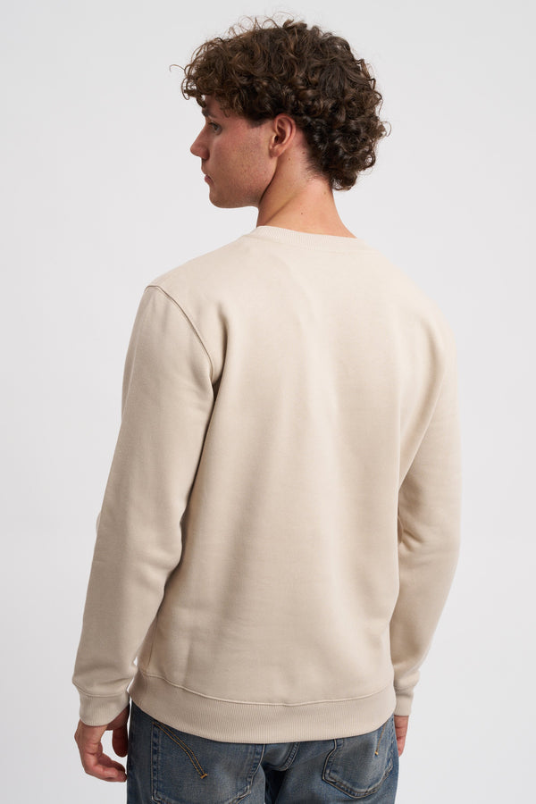 Felpa girocollo con logo ricamato - 5