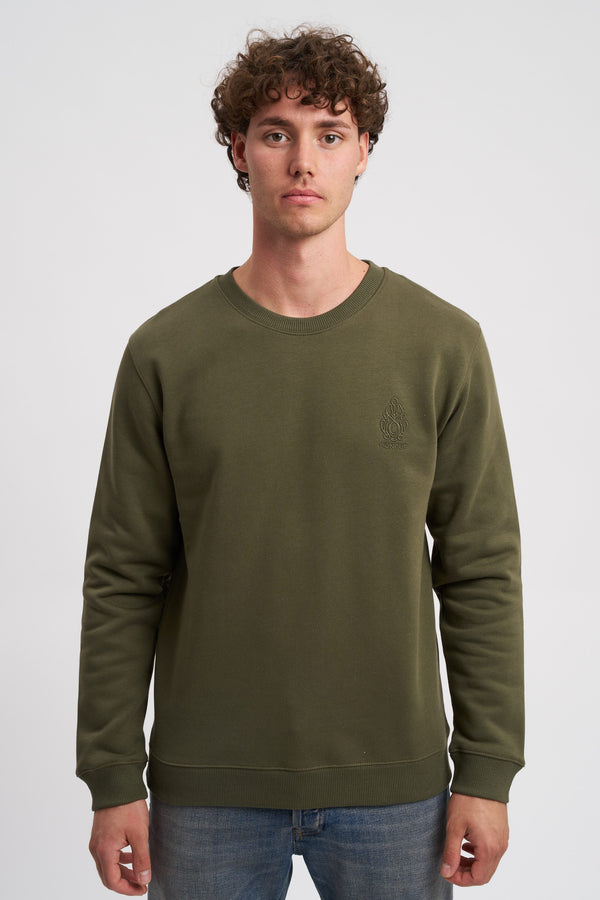 Felpa in cotone con logo - 1