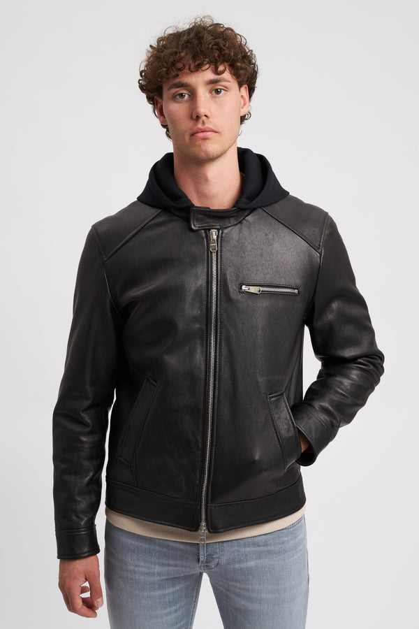 Biker mit abnehmbarer Kapuze - 1