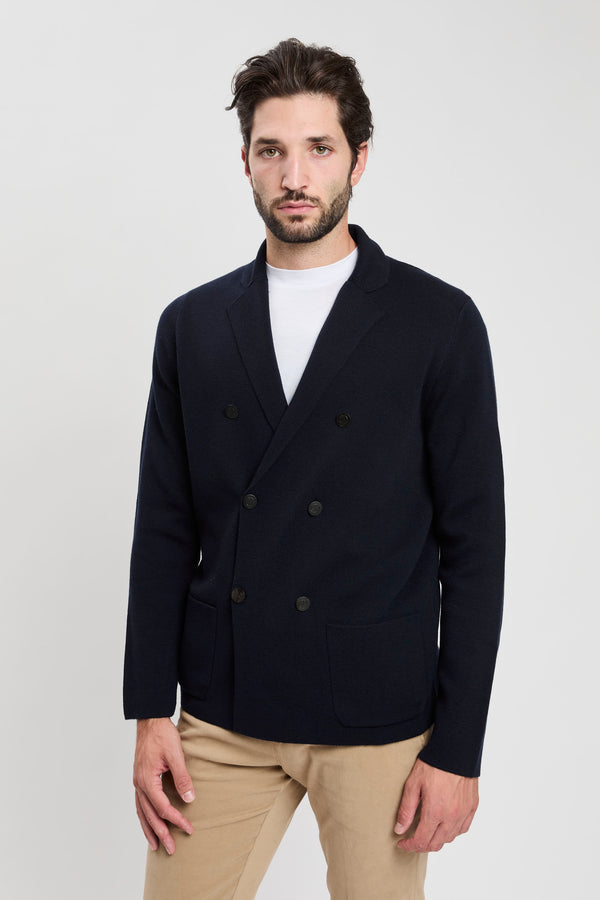 Zweireihiger Strickblazer - 1