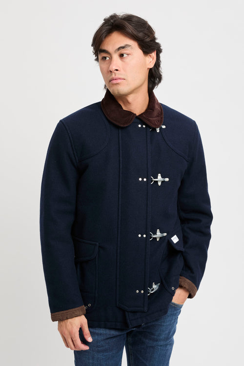 4 Hooks in Délavé wool cloth