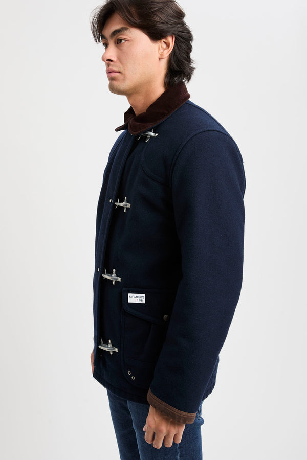 4 Haken aus Délavé-Wollstoff - 7