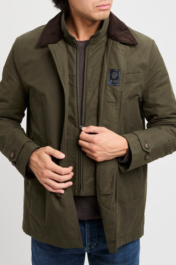 Morning Raincoat Corto in Faille di Cotone e Nylon - 2