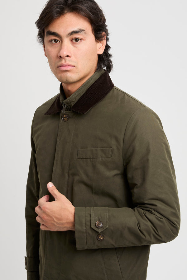 Morning Raincoat Corto in Faille di Cotone e Nylon - 5