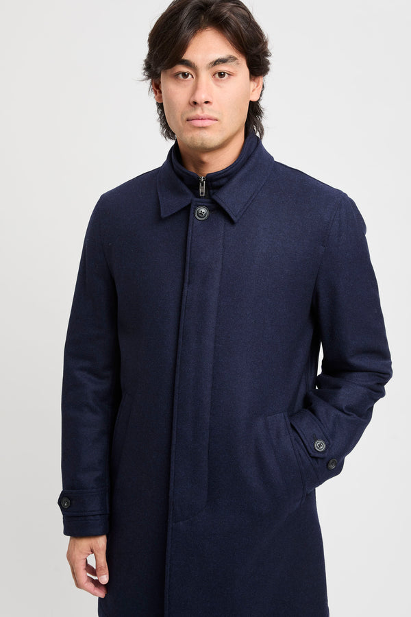 Morning Coat in Flanella di Lana Cardata - 3