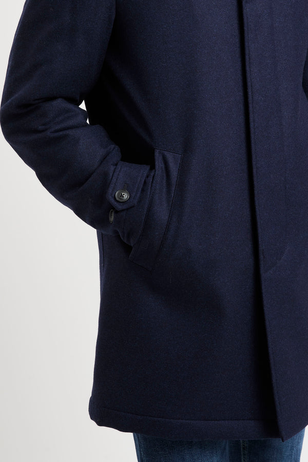 Morning Coat in Flanella di Lana Cardata - 5