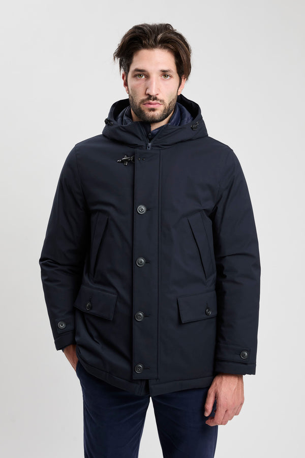 Kurzer Parka aus technischem Gabardine - 1