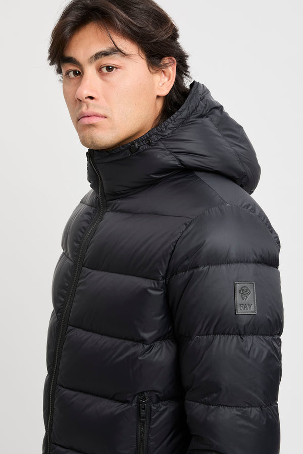 Double Front Daunenjacke aus kalandriertem Popeline - 1