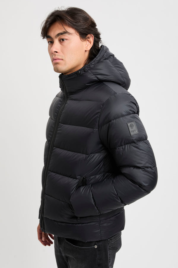 Double Front Daunenjacke aus kalandriertem Popeline - 4