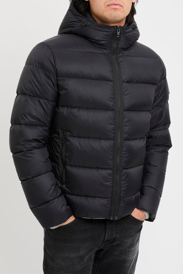 Double Front Daunenjacke aus kalandriertem Popeline - 7