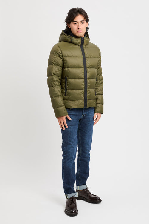 Double Front Down Jacket in Calendered Poplin-2