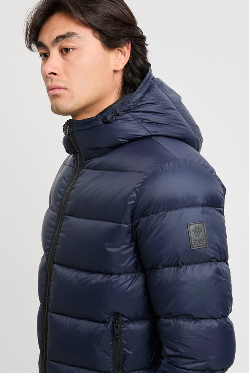Double Front Down Jacket in Calendered Poplin-2
