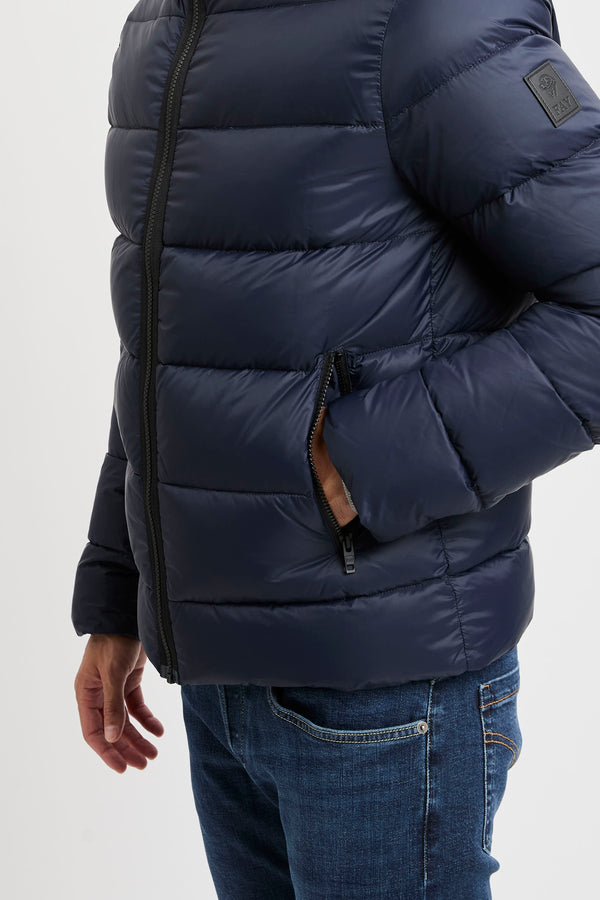 Double Front Daunenjacke aus kalandriertem Popeline - 4