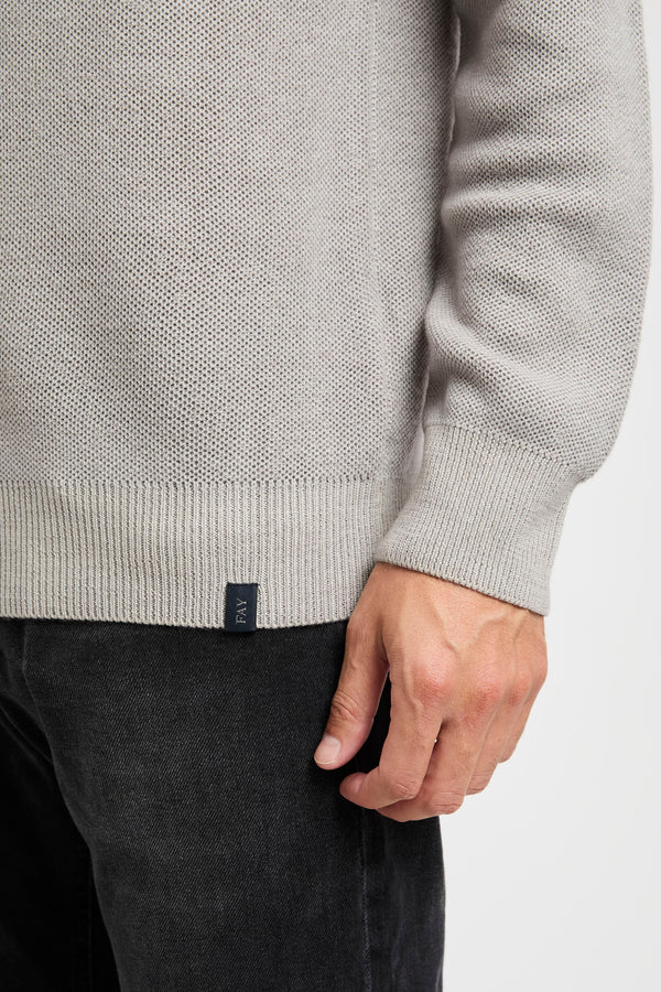 Crew Neck Wool Sweater - 7