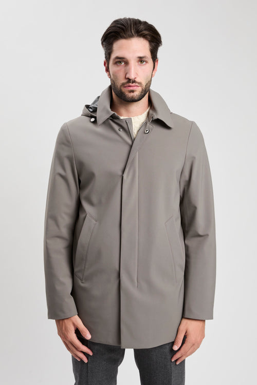 Impermeabile con cappuccio removibile