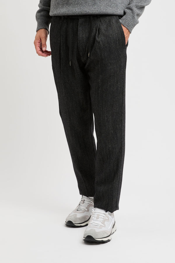 Herringbone Wool Flannel trousers - 1