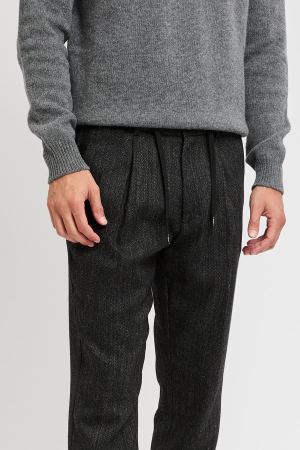 Herringbone Wool Flannel trousers - 3