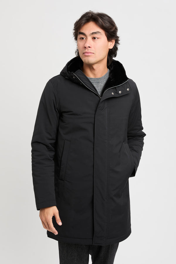 Langer Parka aus Keystone und leichtem Kunstpelz - 1