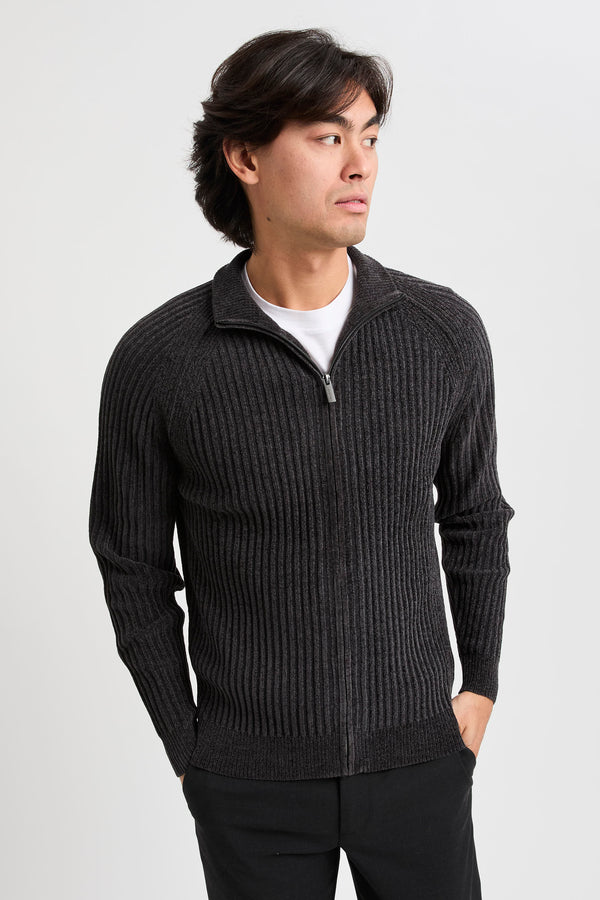 Velvet Rave Full Zip Knit - 4