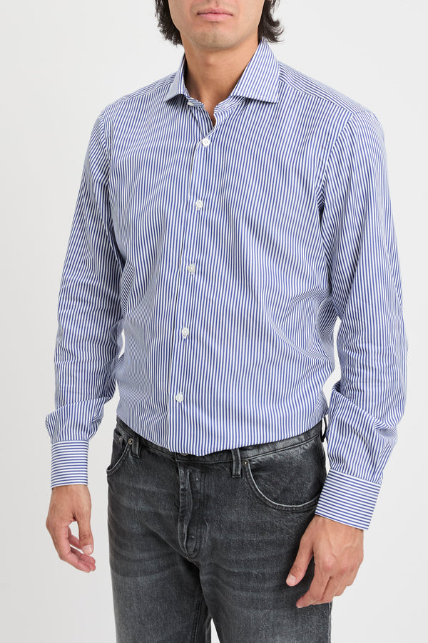 Camicia rigata in cotone - 7