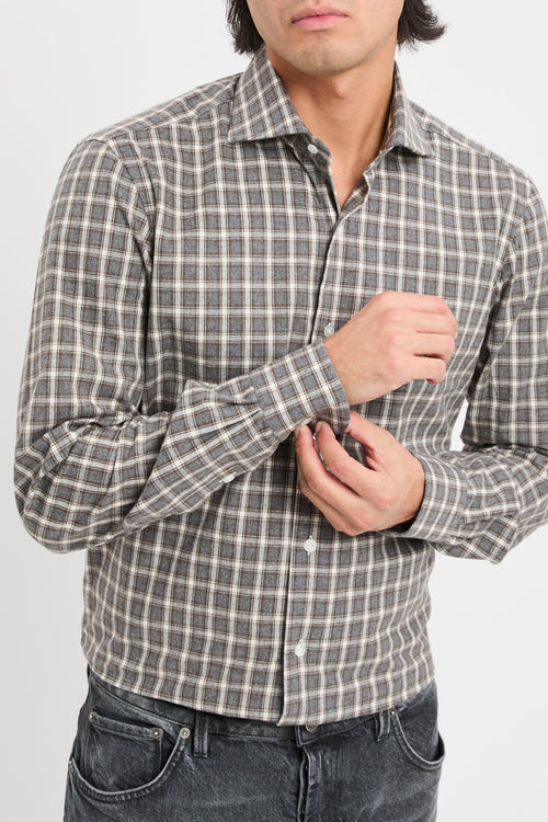 Camicia a quadri in cotone-2
