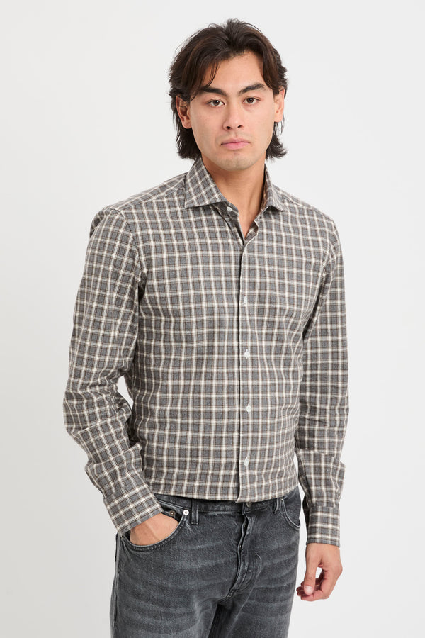 Checked cotton shirt - 1