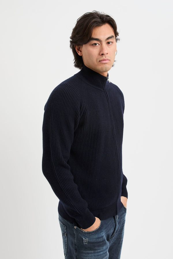 Offener Pullover mit Reißverschluss - 3