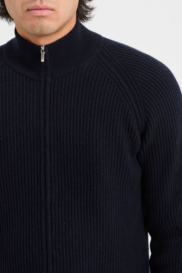 Offener Pullover mit Reißverschluss - 4