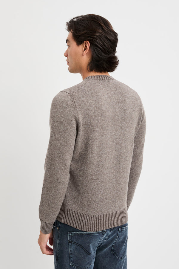 Maglia girocollo in misto lana e cashmere - 5
