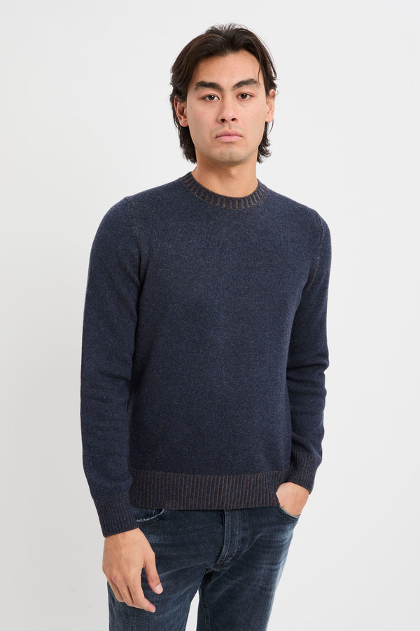 Maglia girocollo in misto lana e cashmere - 3