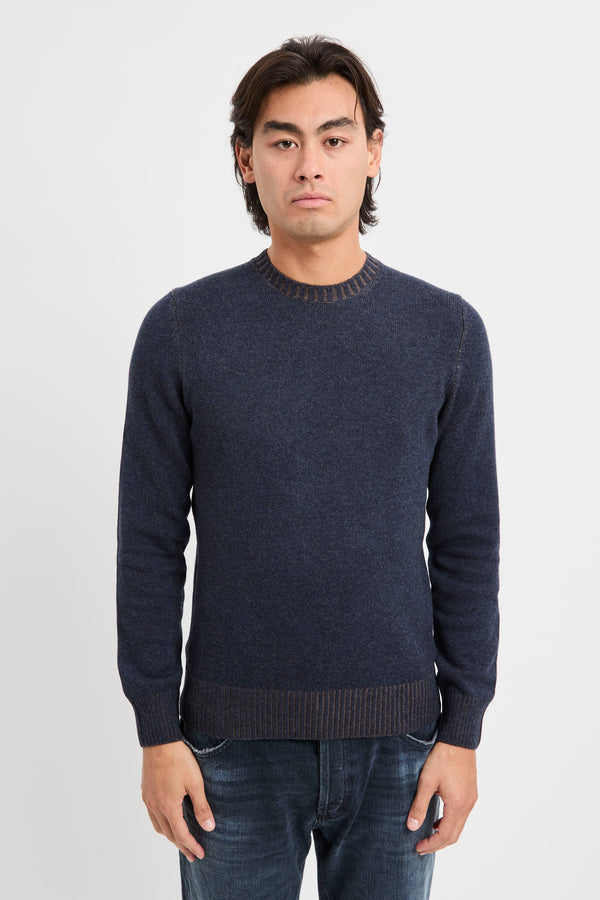 Maglia girocollo in misto lana e cashmere - 1
