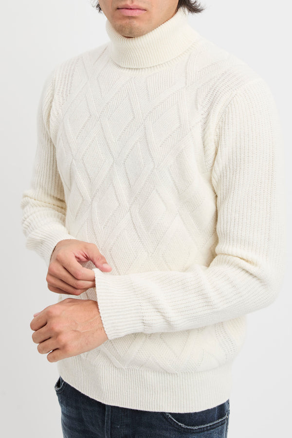Jacquard turtleneck - 4