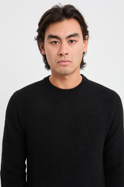 Crew neck wool sweater