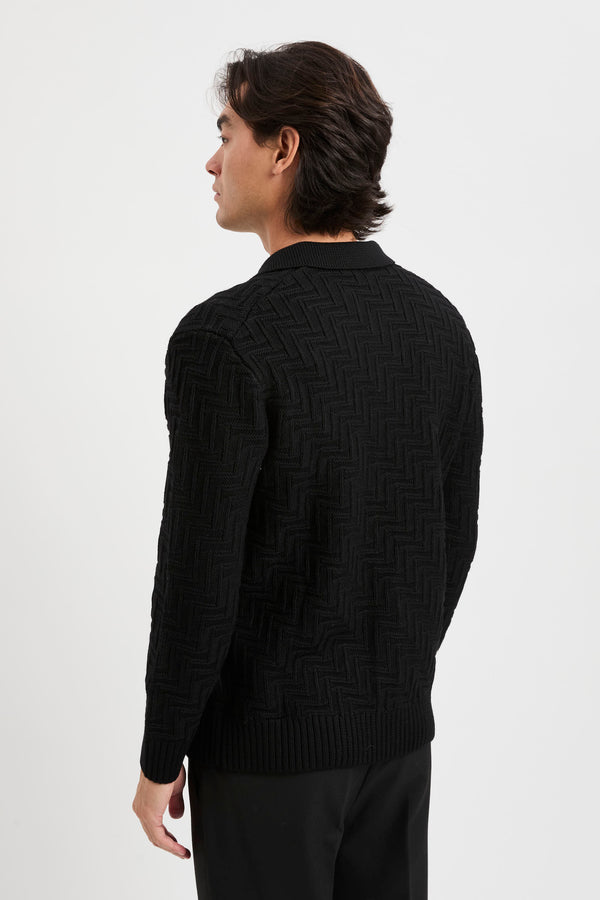 Diagonal stitch cardigan - 6