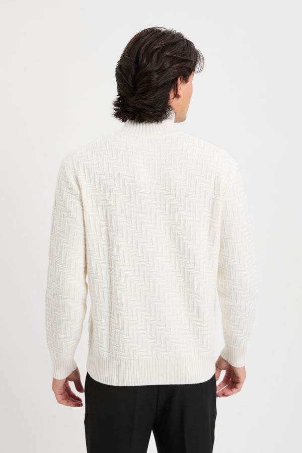 Maglia lupetto punto diagonale - 5