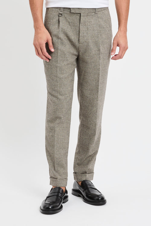 Houndstooth chino trousers-2