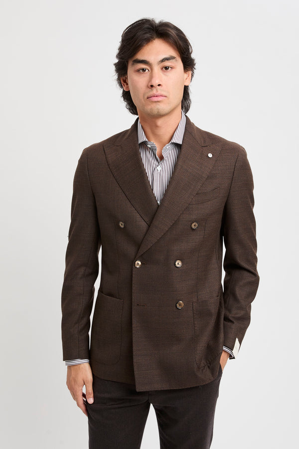 Zweireihige Jacke aus Schurwolle - 1