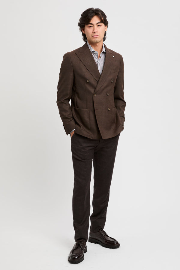 Zweireihige Jacke aus Schurwolle - 7