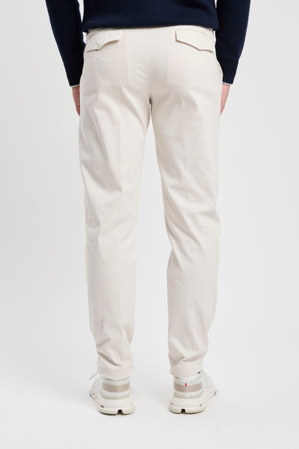Pantalone con pince in cotone stretch - 6