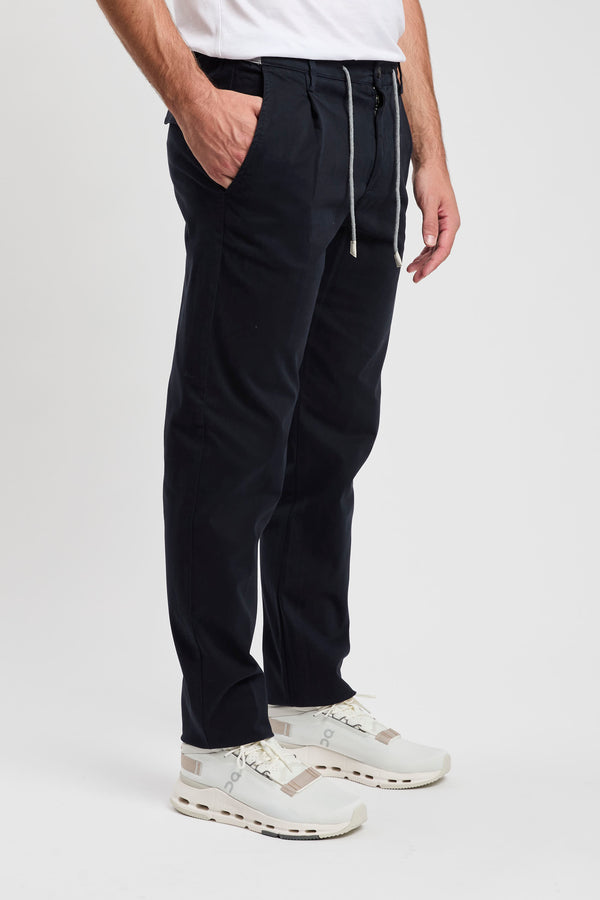 Pantalone con pince in cotone stretch - 4