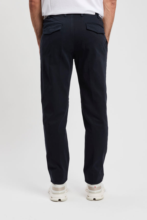 Pantalone con pince in cotone stretch - 6