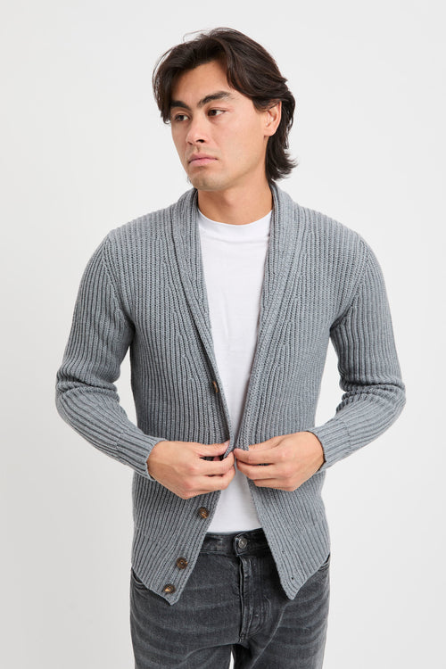 Strickjacke mit Schalkragen