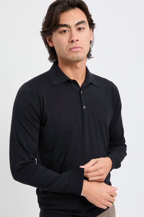 Maglia a polo in 180s Merino