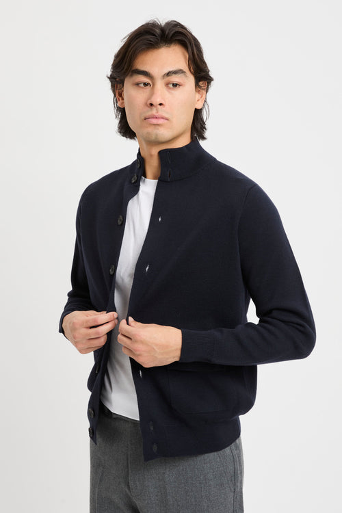 Cardigan con bottoni punto Milano-2